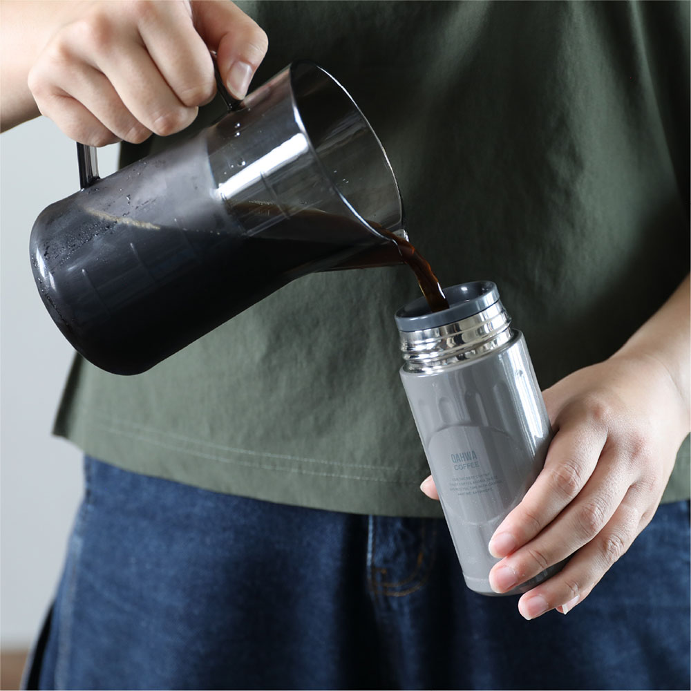 CB Japan QAHWA mini 精品咖啡專用保冷保溫瓶 200ml 亞麻灰